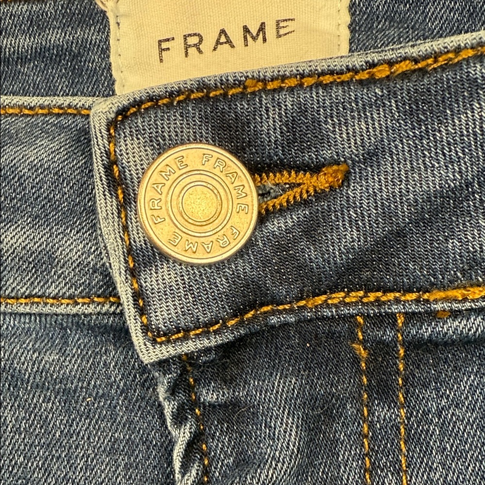 FRAME Denim Womens Le Mini Boot Jeans Size 33 High Rise Medium Wash Stretch - Picture 6 of 15